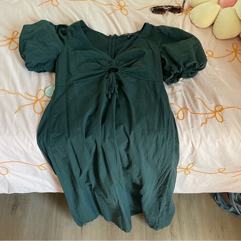 Maxi green madewell dress key-hole cutout